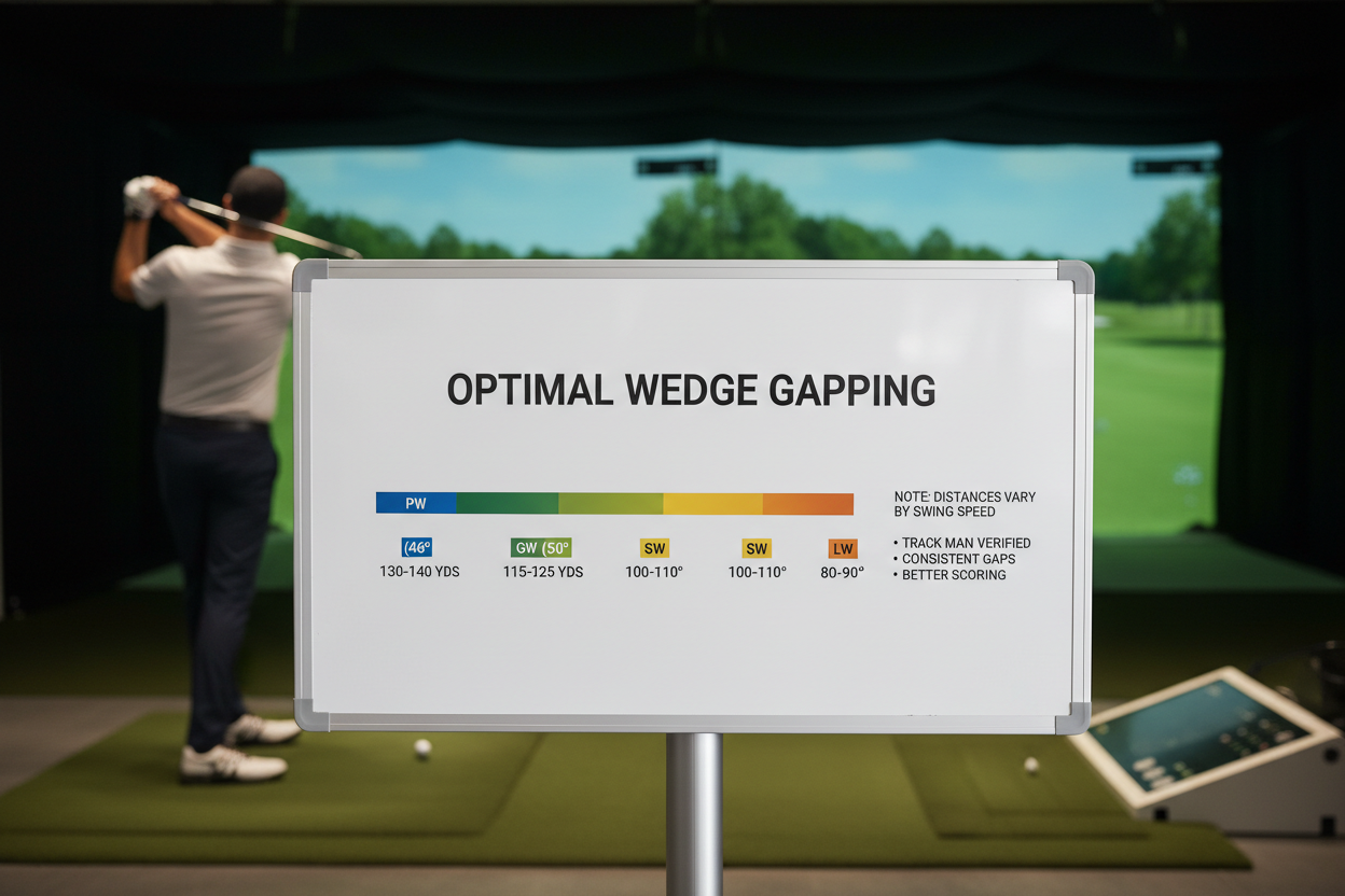 Wedge gapping chart showing optimal yardage distribution