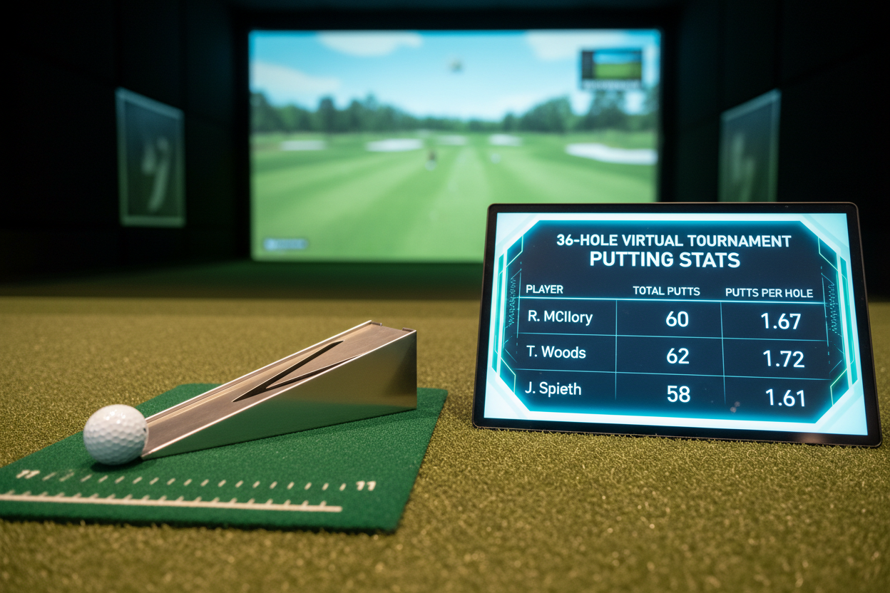 Green speed stimpmeter with tournament putting stats