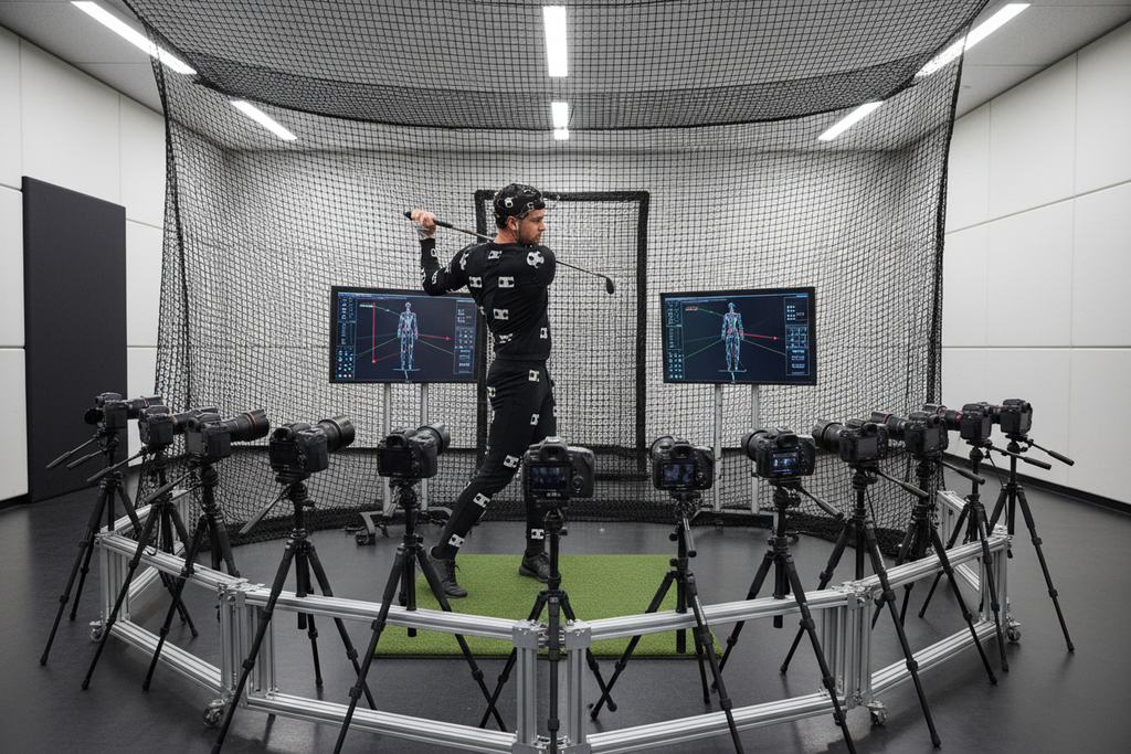 Executive member in motion capture suit with camera array